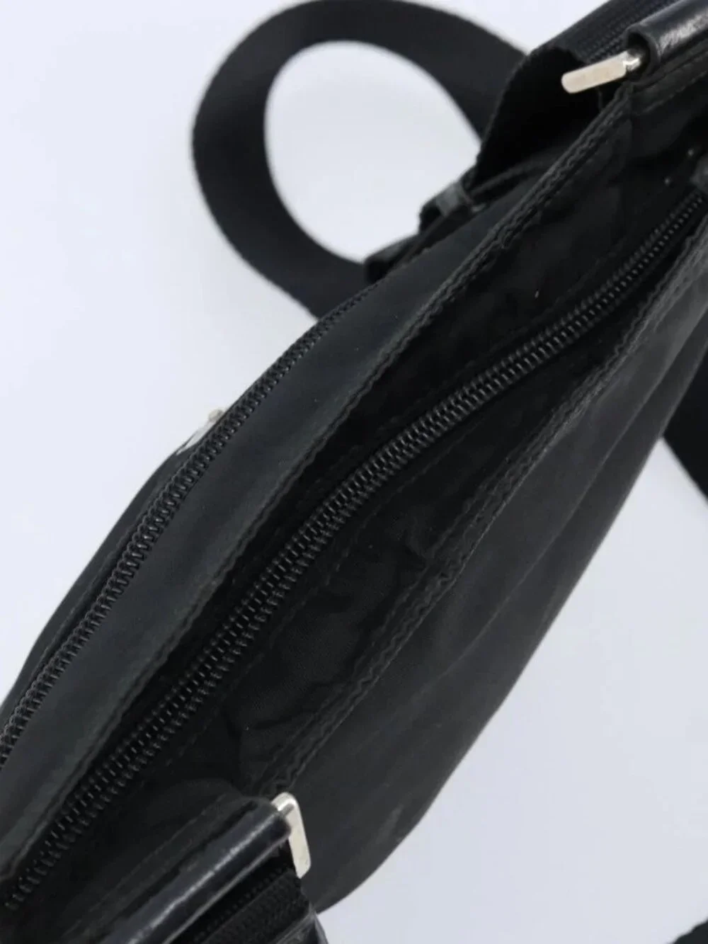 PRADA Shoulder Bag Nylon Black Silver Auth 173668 - Picture 7 of 16